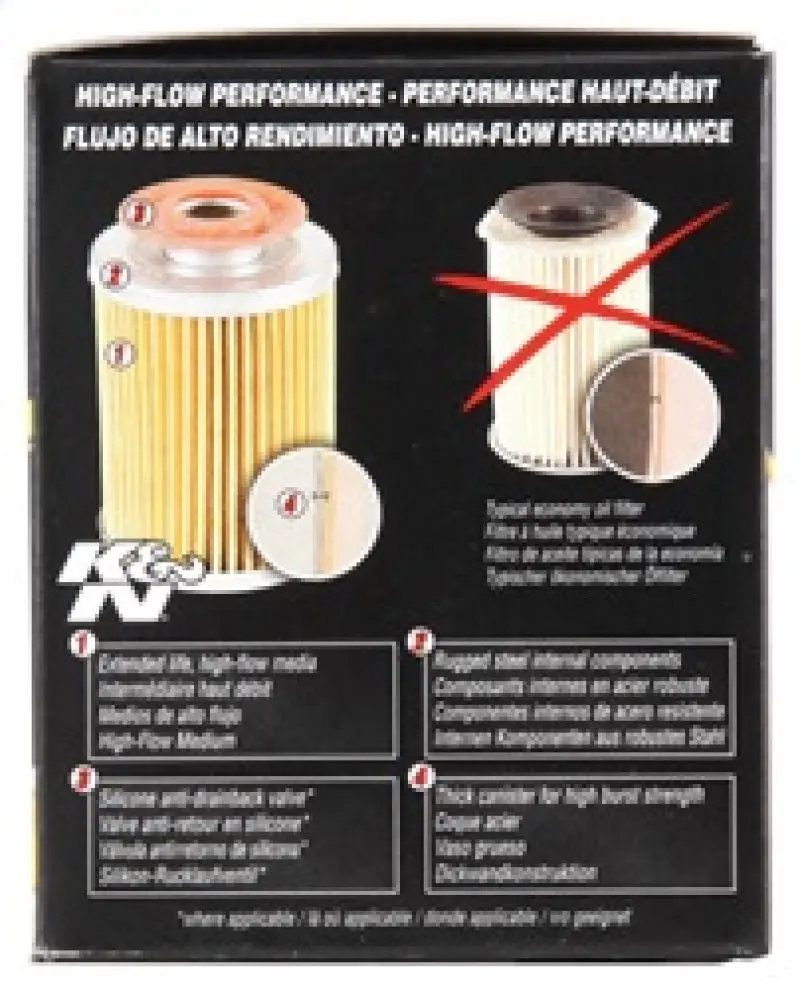 K&N KNNHP-1004 Universal Performance Gold Oil Filter №11