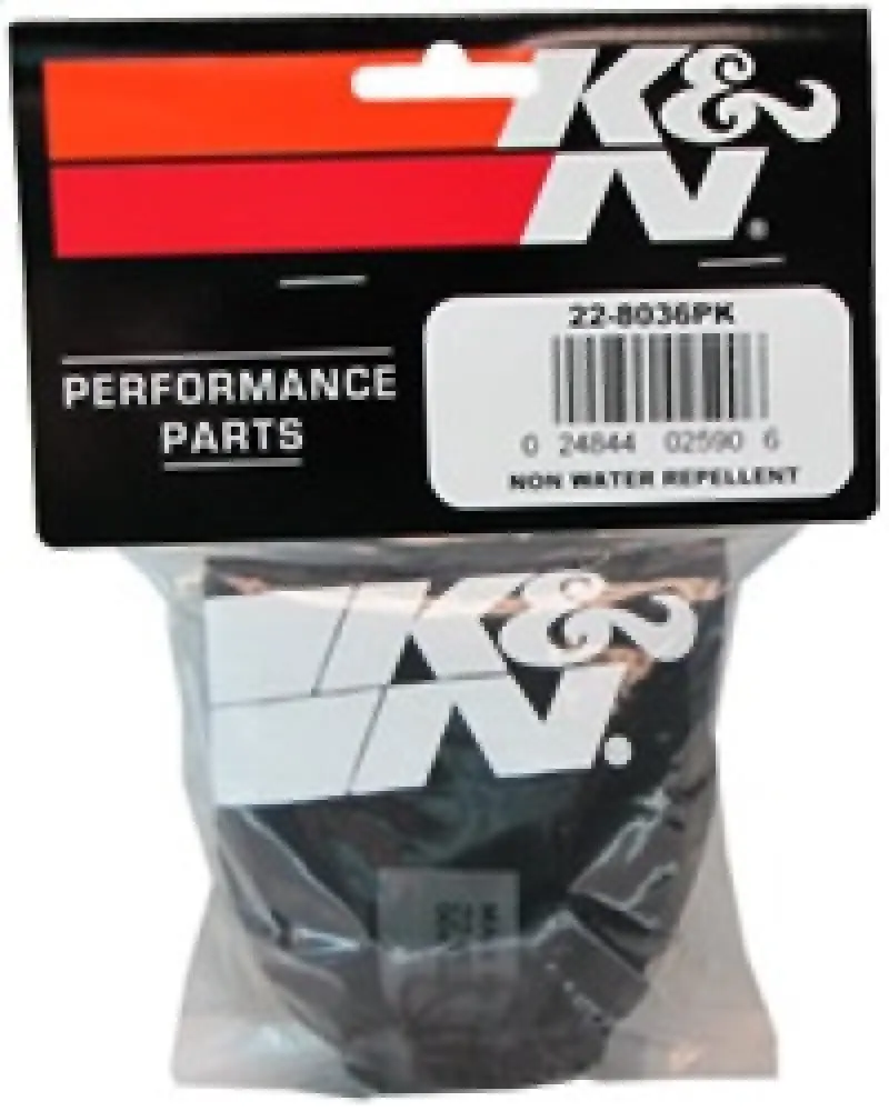 K&N KNN22-8036PK Universal Precharger Round Tapered Air Filter Wrap Black №3