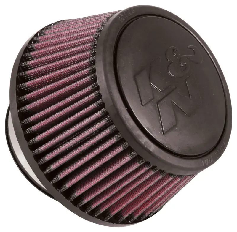 K&N KNNRU-5288 Universal Round Clamp-On Air Filter 3in Flange ID X 6in Base OD X 4.625in Top OD X 3in Height