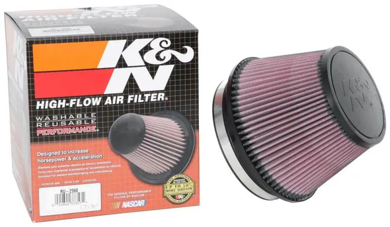 K&N KNNRU-2960XD Universal Tapered Filter 6in Flange ID X 7.5in Base OD X 5in Top OD X 5in Height №6