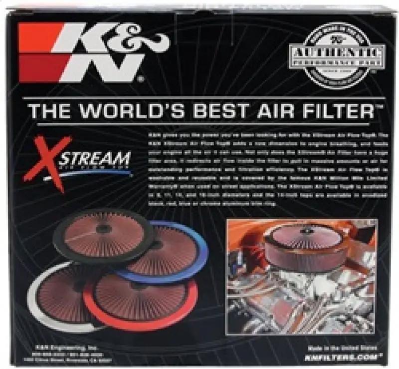 K&N KNN66-1101 X-Stream Top Filter Only 11in - Black №9