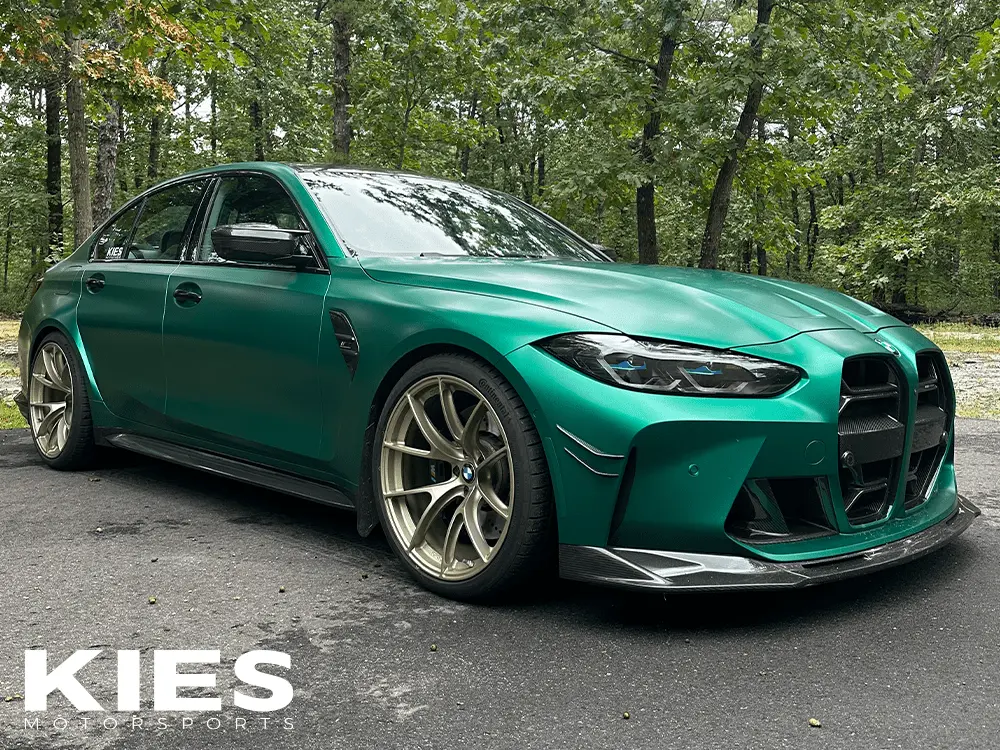 Kies Motorsports 2020-2025 BMW M3 / M4 (G80 / G82 / G83) Performance Inspired Dry Carbon Fiber Side Skirt Extensions - G80 M3 №3