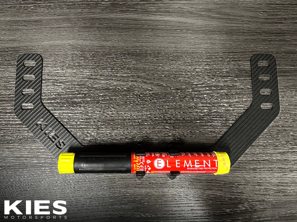 Kies Motorsports BMW Fire Extinguisher Seat Mounts - Matte Finish Real Carbon Fiber / Please add an Element E50 Extinguisher