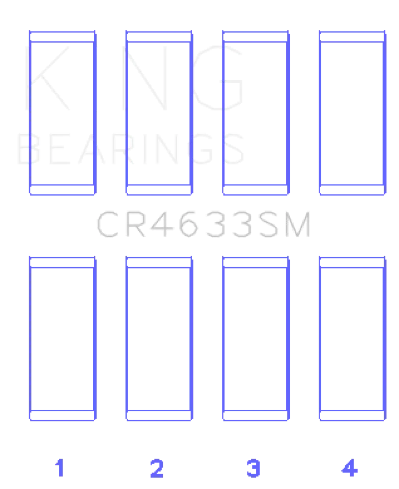 King Racing KINGCR4633SM0.3 07-12 Mini Cooper N14B16C (Size +.3mm Undersize) Connecting Rod Bearing Set №1