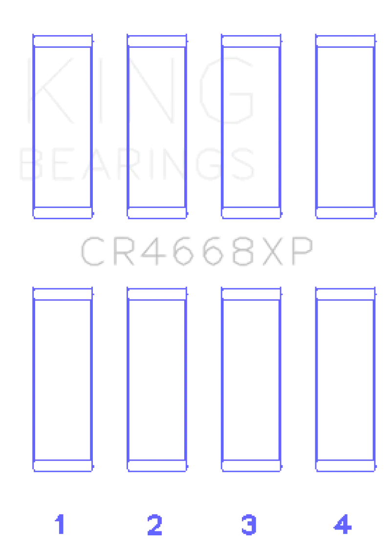 King Racing KINGCR4668XP 08-09 Chrysler Caliber SRT4 / Mitsubishi/Hyundai/Kia World Engine Connecting Rod Bearing Set №1