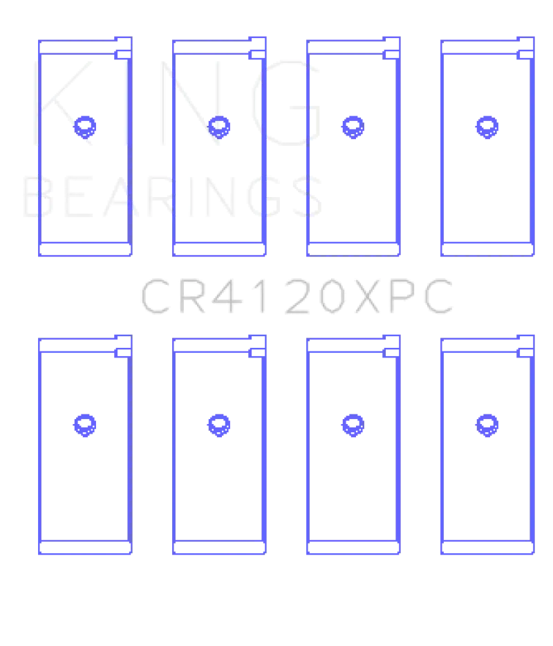 King Racing KINGCR4120XPCSTDX 1992+ Mitsubishi 4G63/4G64 EVO I-IV (Size STDX) Connecting Rod Bearing Set №2