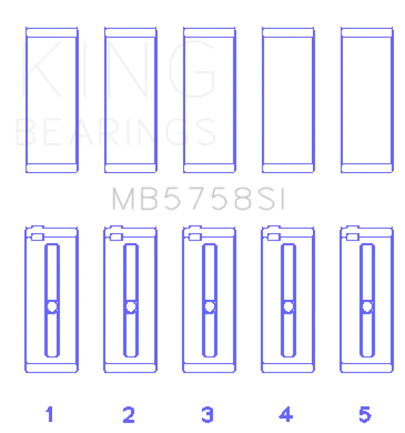 King Racing KINGMB5758SI 2007 Mini Cooper (Size STD) Main Bearing Set №2