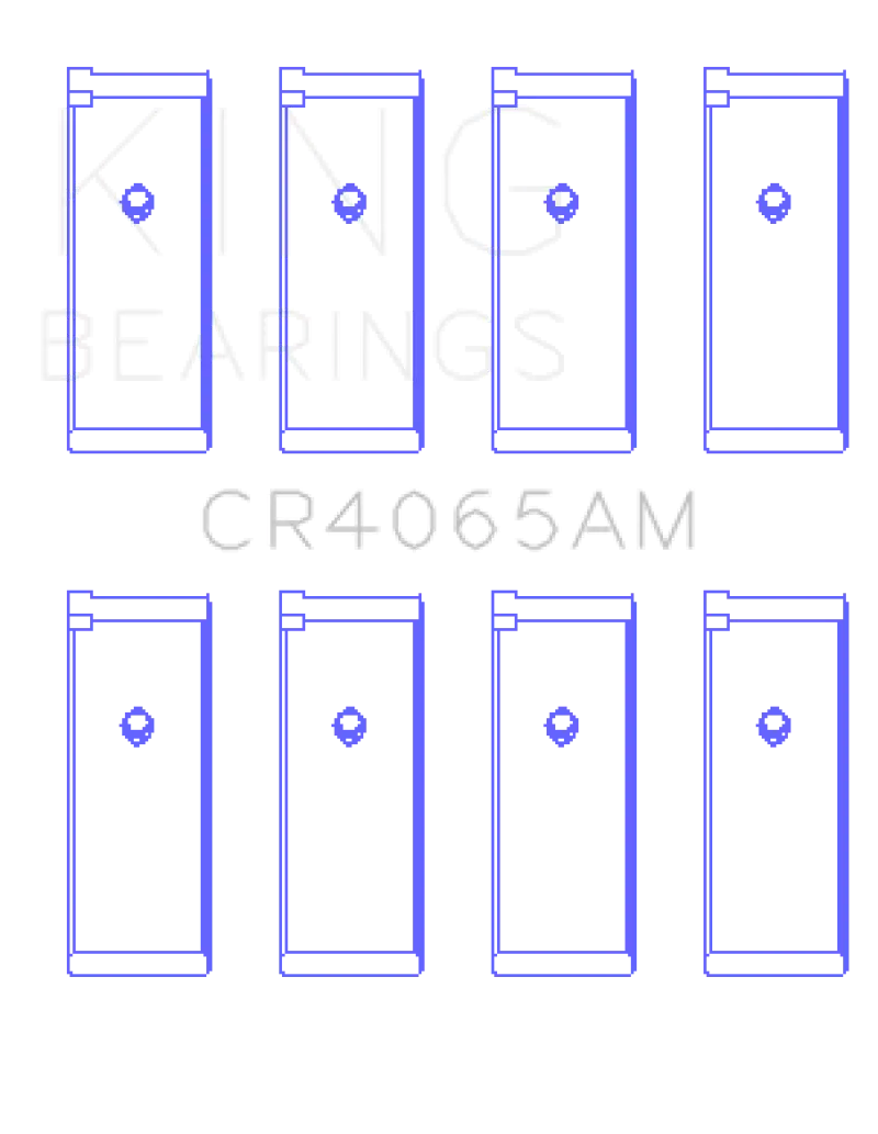 King Racing KINGCR4065AM 91-04 Nissan 146CI/2.4L KA24DE L4 / 89-97 146CI/2.4L KA24E L4 (Size STD) Rod Bearing Set №2