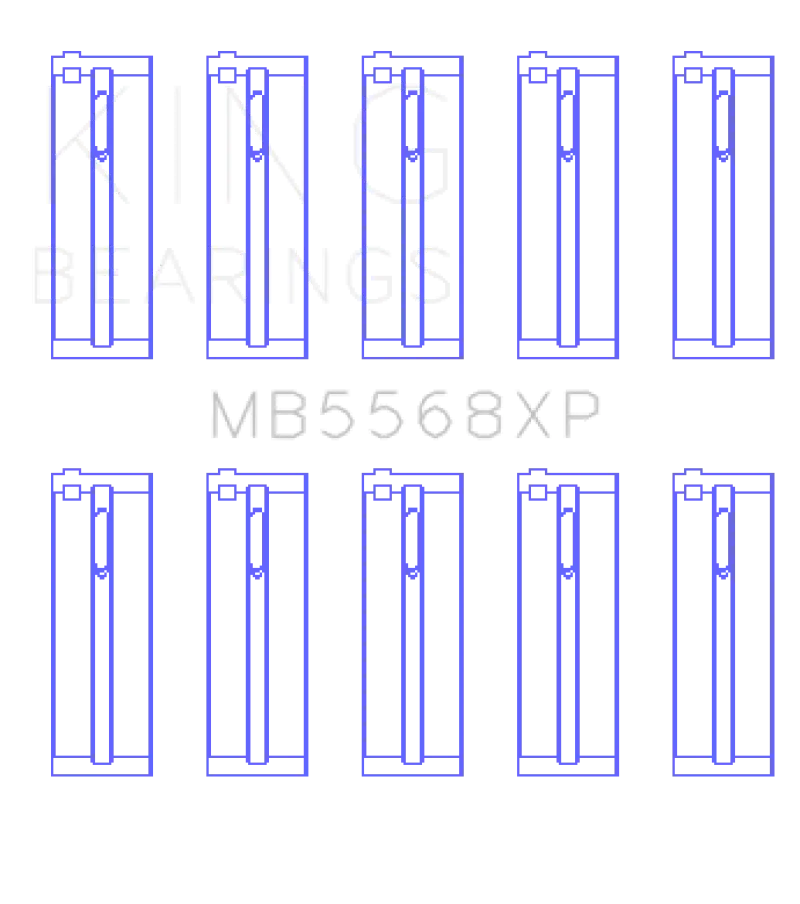 King Racing KINGMB5568XP Acura D16A1 / 97-01 Honda H22A4 / 98+ F23A (Size STD) Performance Main Bearing Set