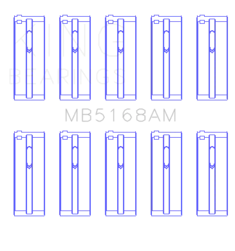 King Racing KINGMB5168AM Acura F22B1 / Honda F22A1/F22A6/F22B1/F22B2/F22B6 (Size STD) Main Bearing Set №2