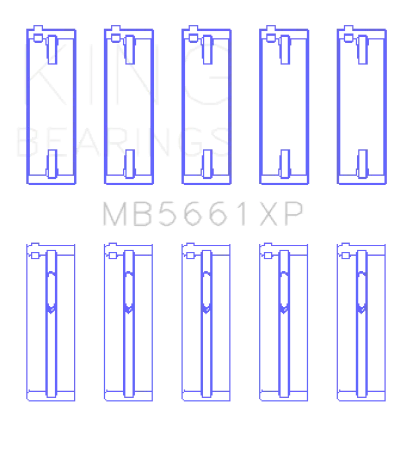 King Racing KINGMB5661XP Audi/Volkswagen ADZ/AWT/APK/BHP/BPY/AKS 1.6/1.8/2.0L Crankshaft Main Bearing Set №1