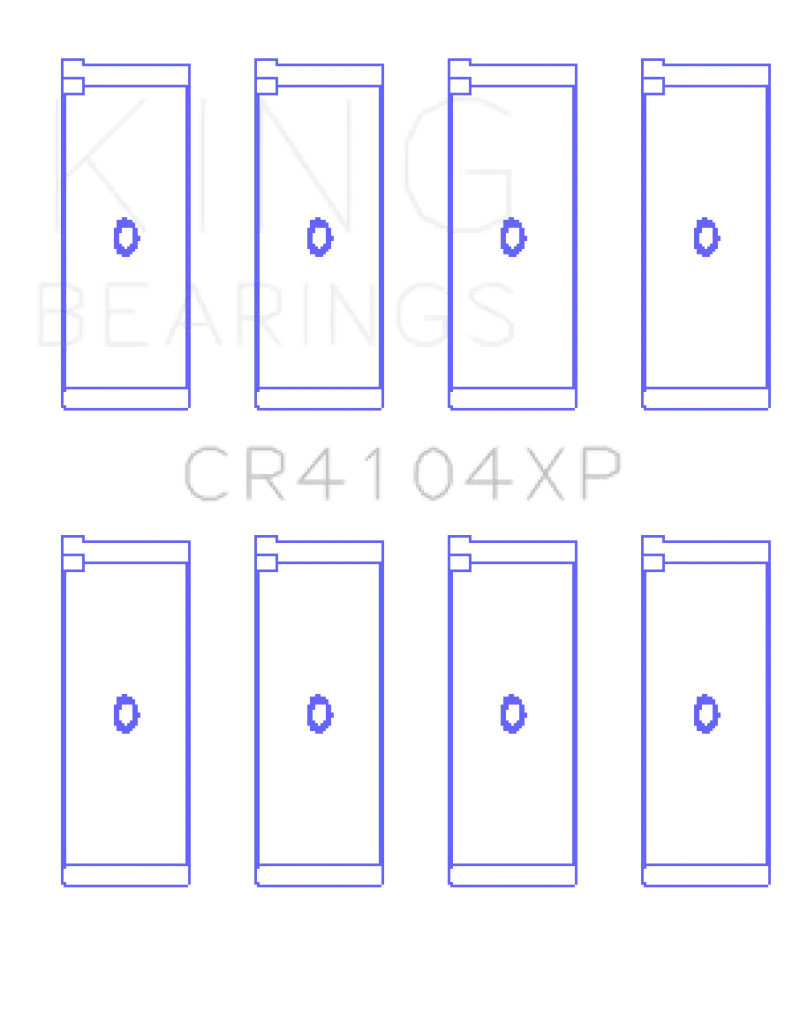 King Racing KINGCR4104XP0.25 Audi/VW 83-03 1.6L/1.8L/2.0L (Size +0.25) Performance Rod Bearing Set №1