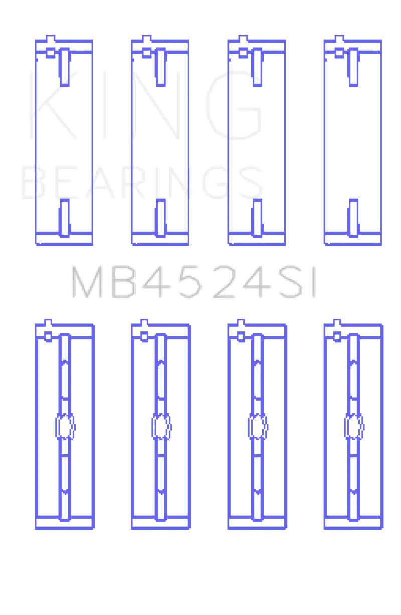 King Racing KINGMB4524SI0.25 Bearings Nissan VR38DETT VQ35HR VQ37HR Performance Crankshaft Main Bearings (Size +0.25) №2