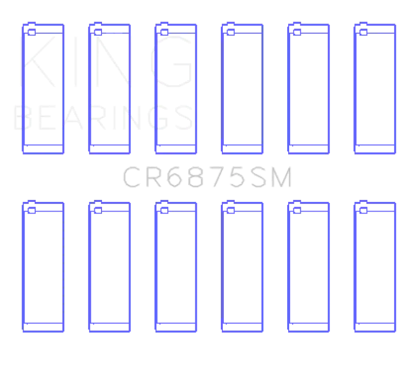 King Racing KINGCR6875SM BMW N52 B25/B30 & N53 B25/B30 3.0L (Size Standard) Connecting Rod Bearing Set №2