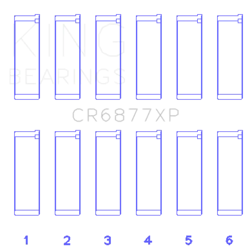 King Racing KINGCR6877XP BMW S54B32 3.2L (Size STD) Performance Rod Bearing Set №2