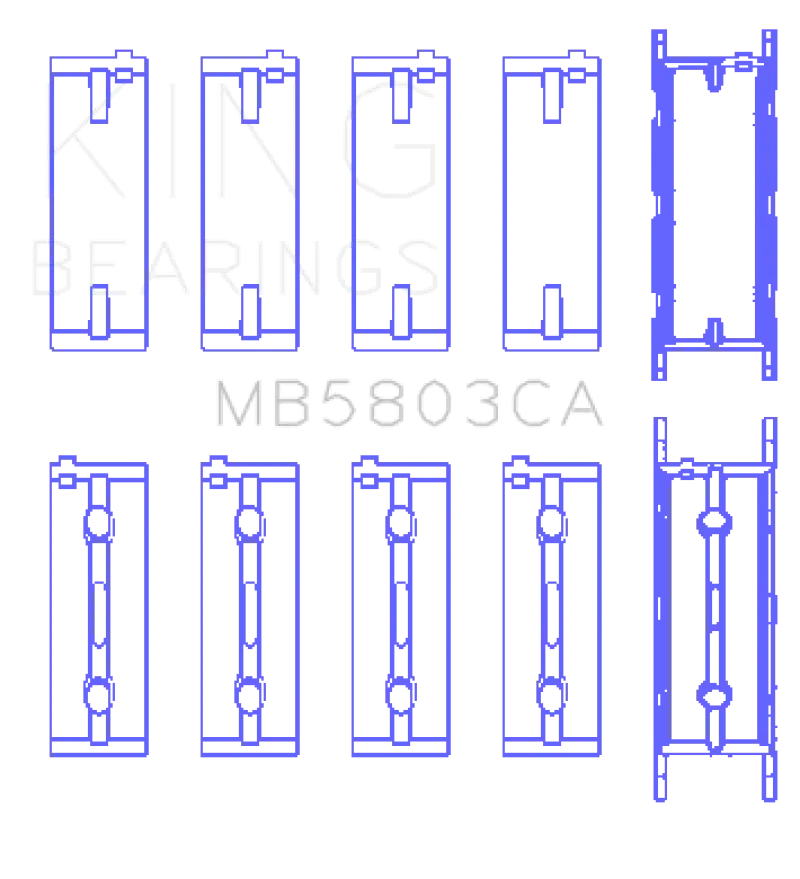 King Racing KINGMB5803CA BMW S65B40A Crankshaft Main Bearing Set ( Set Of 5 ) №2