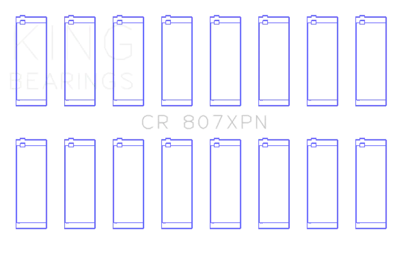 King Racing KINGCR807XPN Chevy LS1 / LS6 / LS3 (Size STD) Performance Rod Bearing Set №1