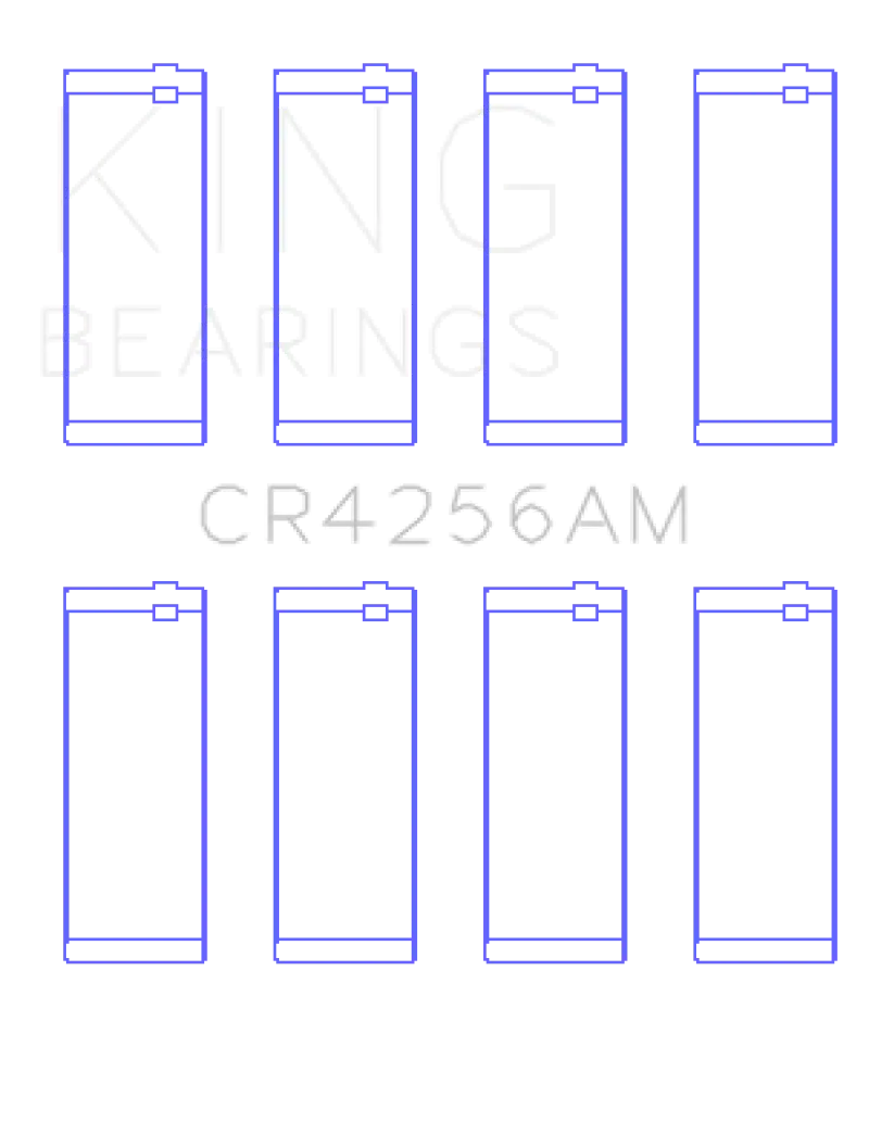 King Racing KINGCR4256AM0.25 Chrysler 148/148 Turbo DOHC 16V / Jeep 148 DOHC 16V (Size +0.25) Rod Bearing Set