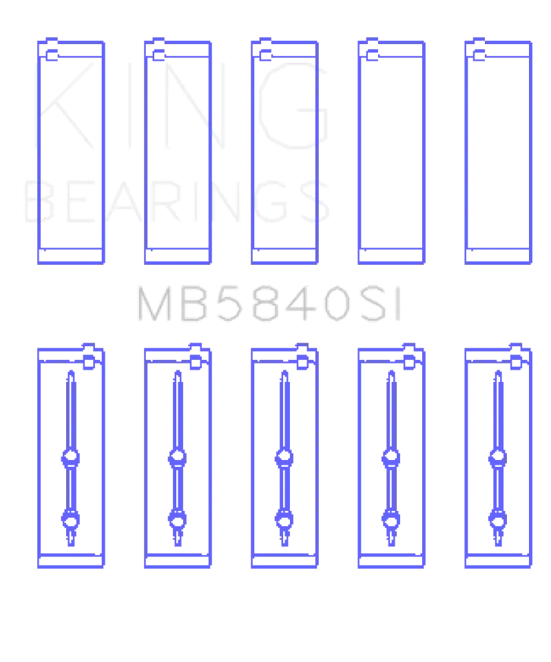 King Racing KINGMB5840SI Chrysler / Dodge Gen 3 Hemi 5.7L / 6.1L / 6.4L Crankshaft Main Bearing Set (Set Of 5) №2