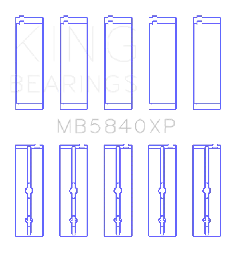 King Racing KINGMB5840XP Chrysler / Dodge Gen 3 Hemi 5.7L / 6.1L / 6.4L Crankshaft Main Bearing Set (Set Of 5) №2