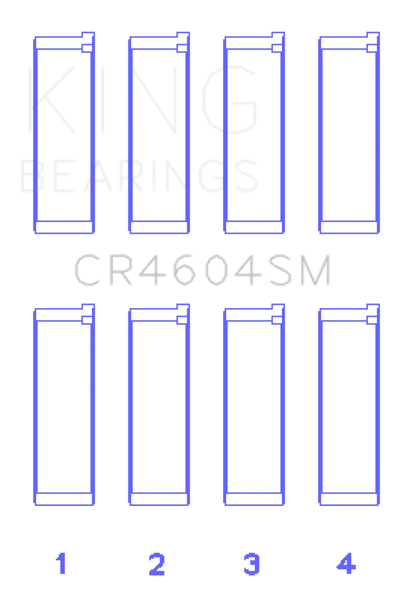 King Racing KINGCR4604SM Ford 2.3L Duratec / Mazda L3-VDT MZR Turbo Con Rod Bearing Set №2