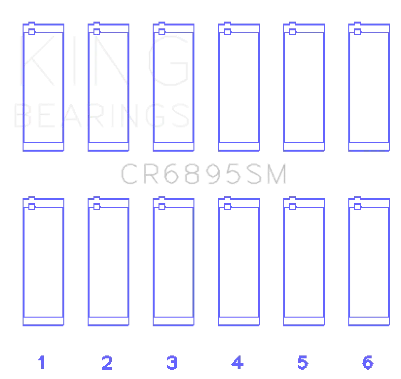 King Racing KINGCR6895SM Ford EcoBoost 3.5L / 3.7L V6 (.781 Width) (Size STD) Performance Rod Bearing Set №2