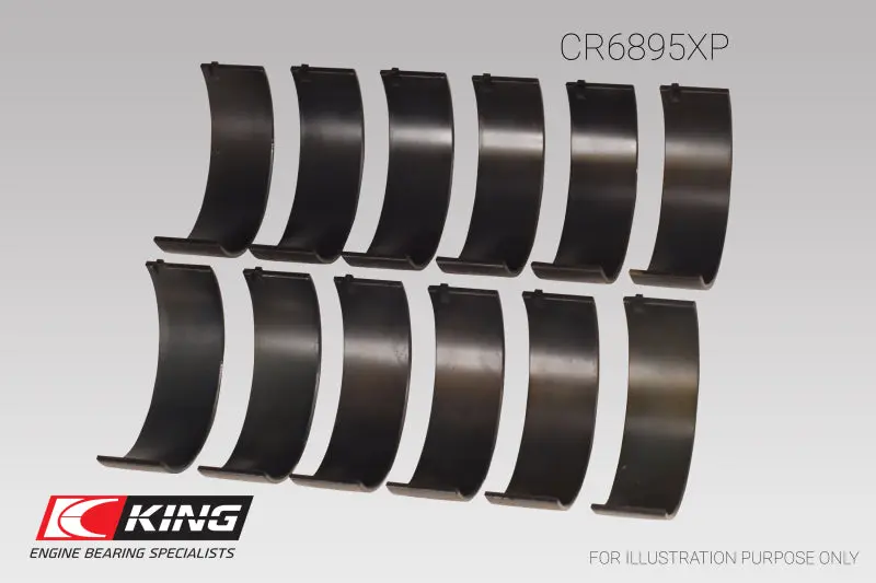 King Racing KINGCR6895XP0.25 Ford Ecoboost 3.5L V6 (Size 0.25) PMaxBlack Coated Connecting Rod Bearing Set №3