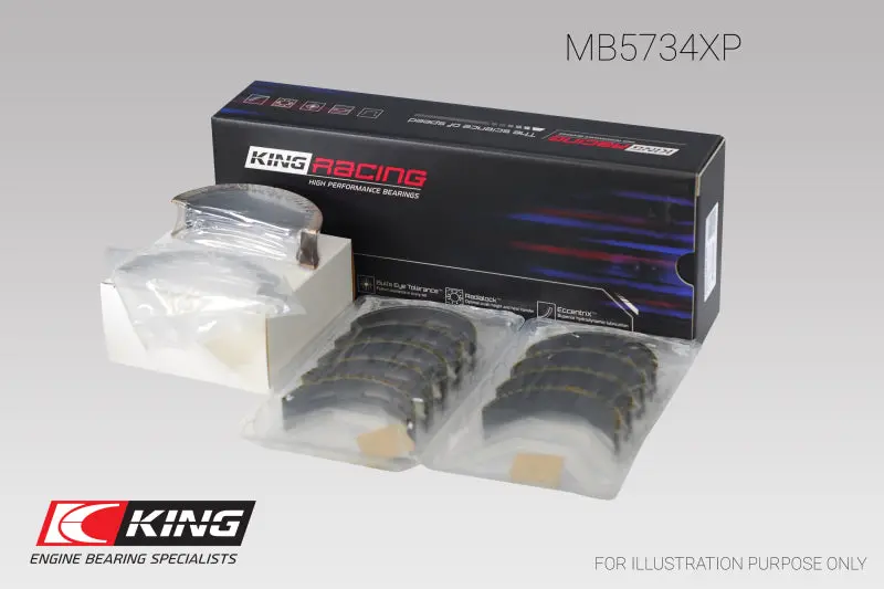 King Racing KINGMB5734XP0.25 Ford Mustang 302 Coyote (Size .25) Performance Main Bearing Set