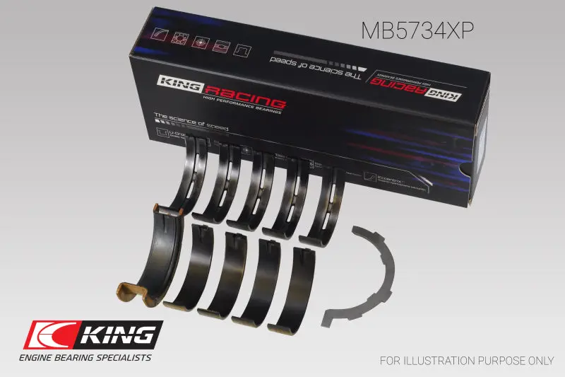 King Racing KINGMB5734XP0.25 Ford Mustang 302 Coyote (Size .25) Performance Main Bearing Set №2