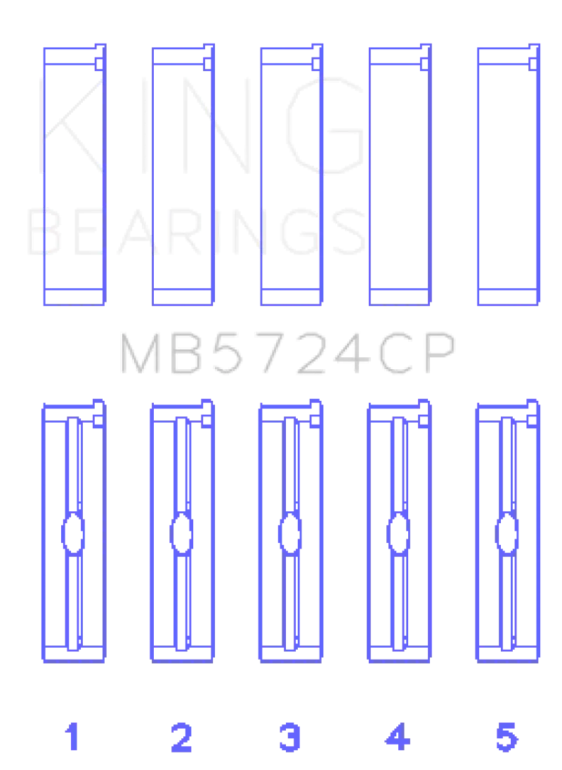 King Racing KINGMB5724CP General Motors Duramax Diesel Main Bearing Set №2