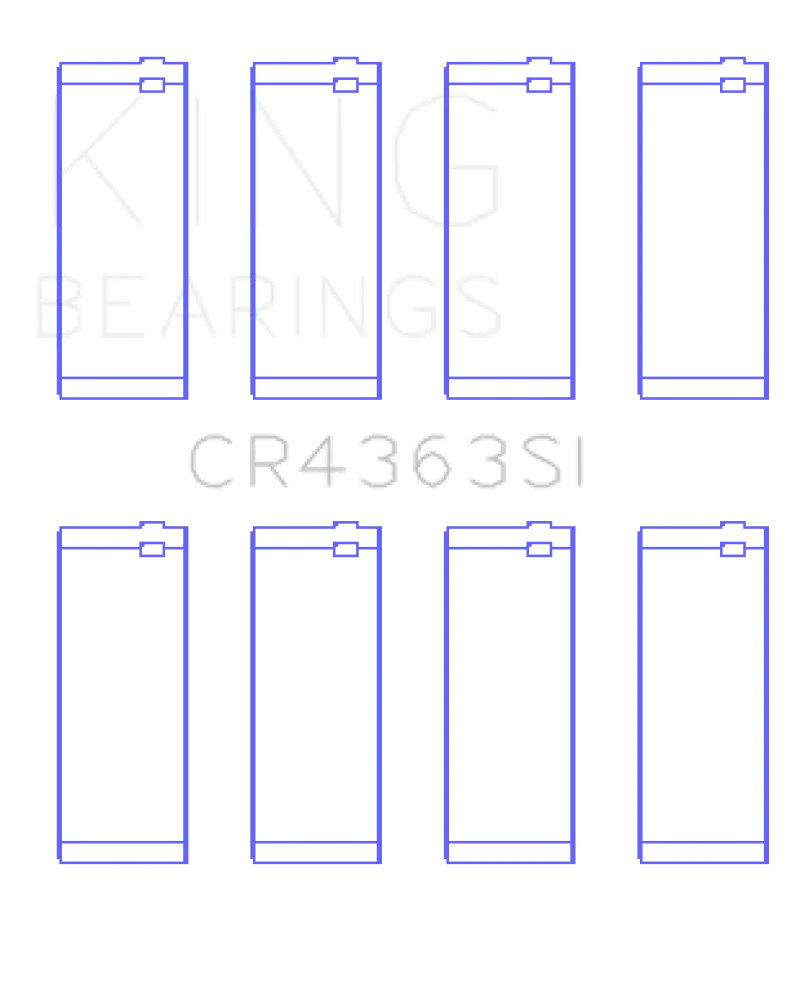 King Racing KINGCR4363SI GM 134 DOHC Ecotec 2.2L Connecting Rod Bearings - Set Of 4 Pairs №2