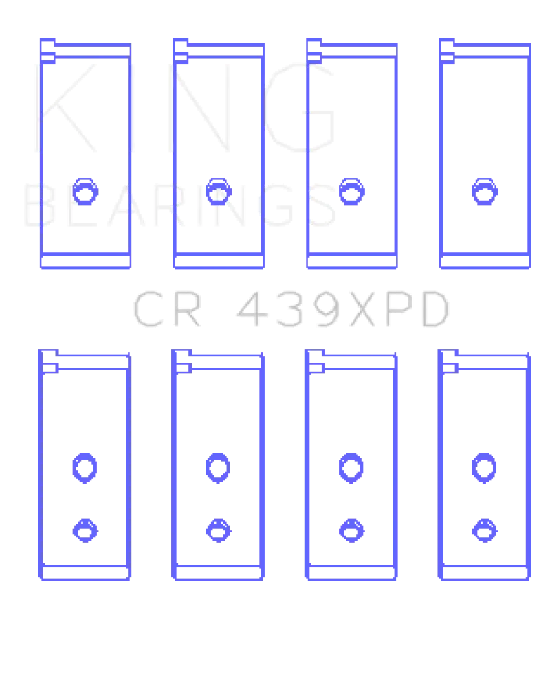 King Racing KINGCR439XPD Honda B-Series Dowel (Size STD) Performance Rod Bearing Set №1