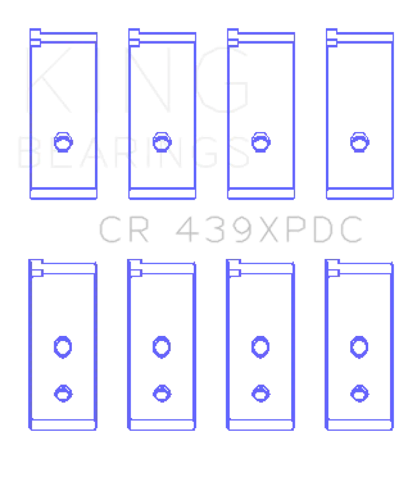 King Racing KINGCR439XPDC Honda B18A1/B18B1 PMaxKote Performance Rod Bearing Set