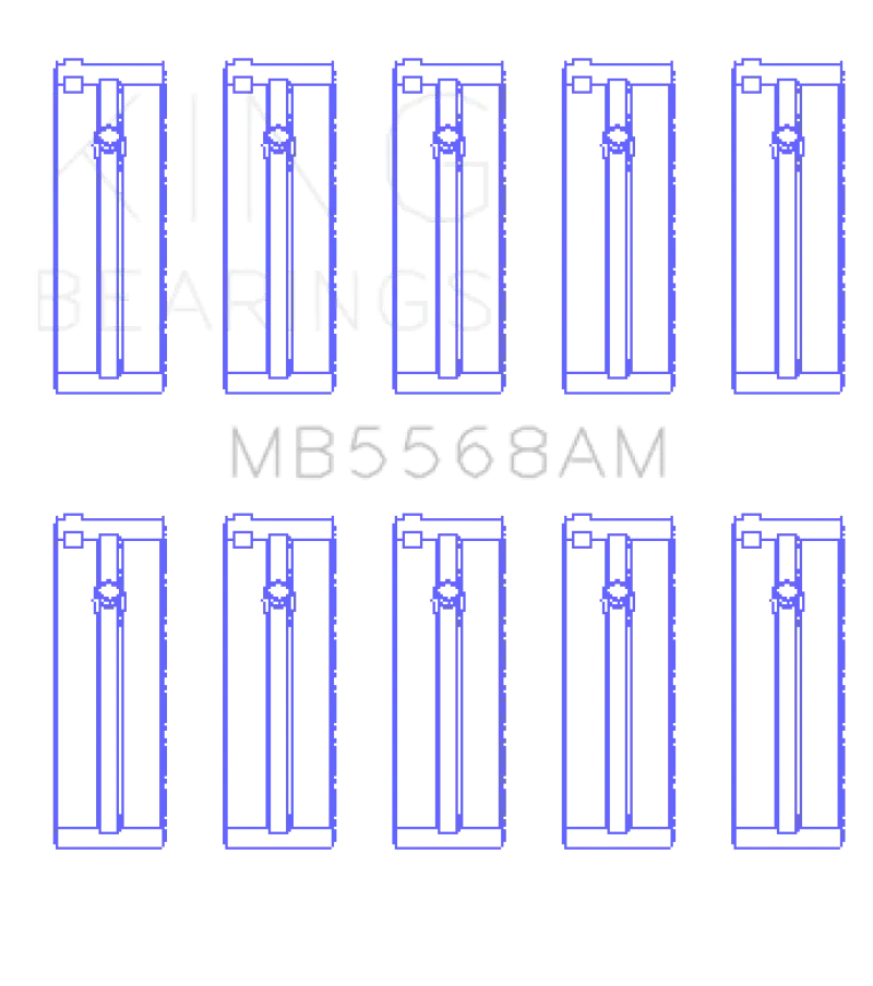 King Racing KINGMB5568AM Honda D16A/Y/Z H22A4 F23A (Size STD) Crankshaft Main Bearing Set №1