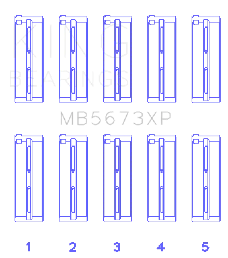 King Racing KINGMB5673XP Honda F20C/F22C 16v (Size STD) Performance Main Bearing Set №1