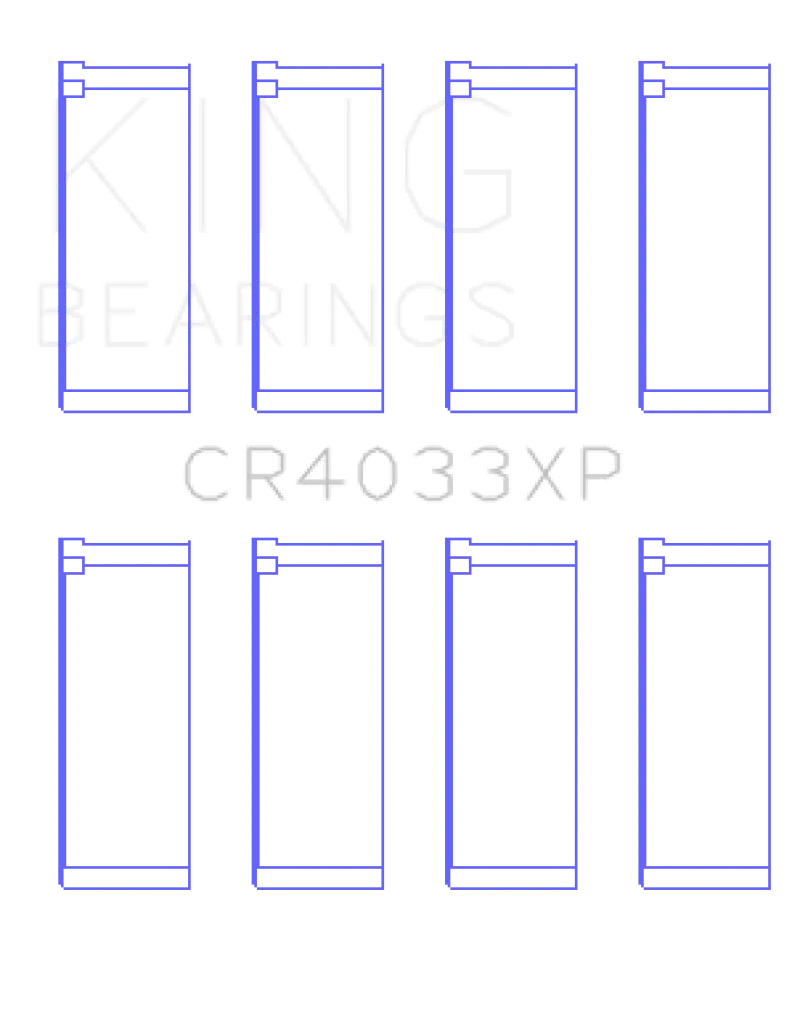 King Racing KINGCR4033XP0.25 Honda F20C/F22C / 97-01 H22A4 (Size 0.25) Rod Bearing Set №1