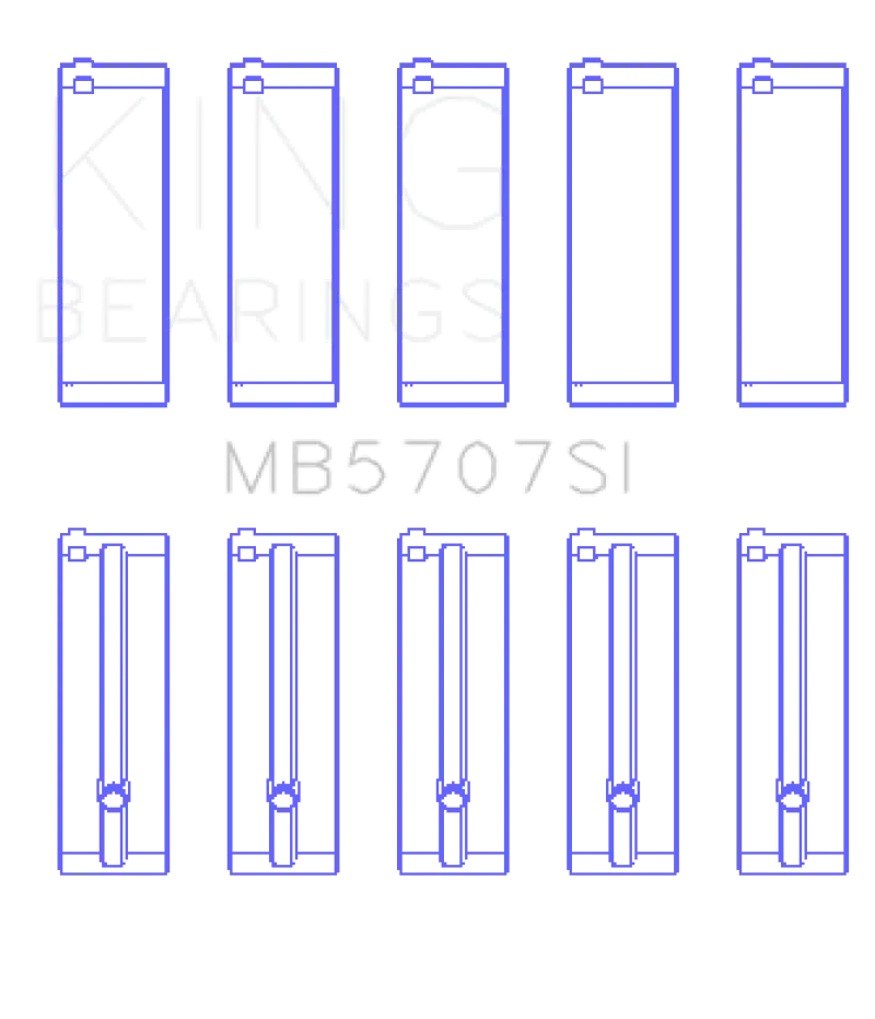 King Racing KINGMB5707SI Hyundai G4KE / G4KC Main Bearings (Set Of 5) №2