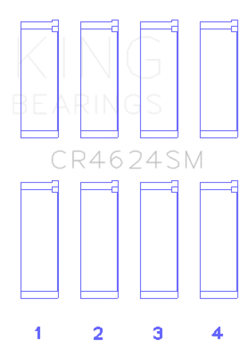 King Racing KINGCR4624SM Hyundai G4KE / G4KC Rod Bearings (Set Of 4) №1