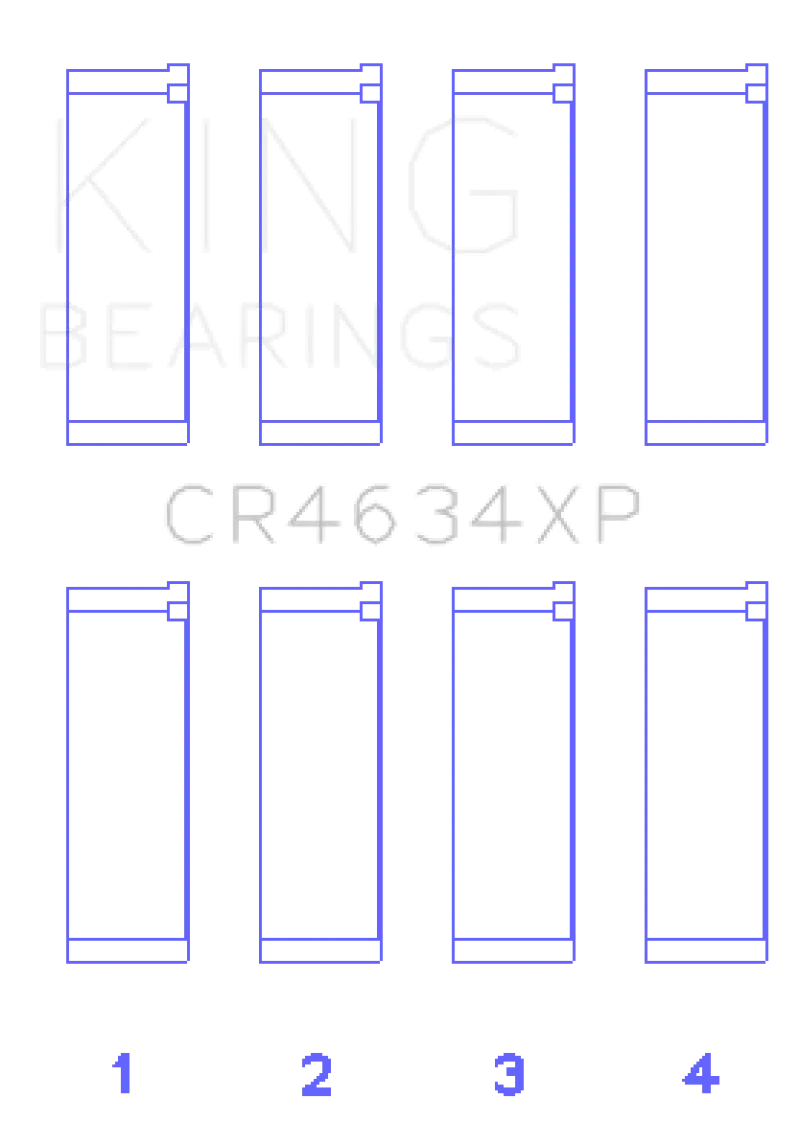 King Racing KINGCR4634XP0.25 Hyundai G4KF (Size 0.25) Connecting Rod Bearing Set №2