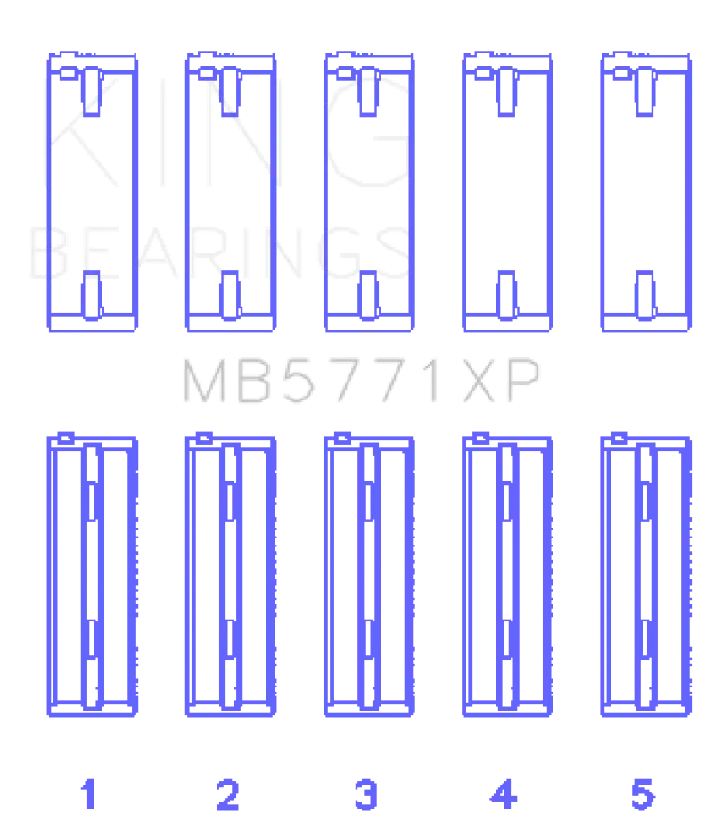 King Racing KINGMB5771XP0.25 Hyundai G4KF (Size 0.25) Main Bearing Set