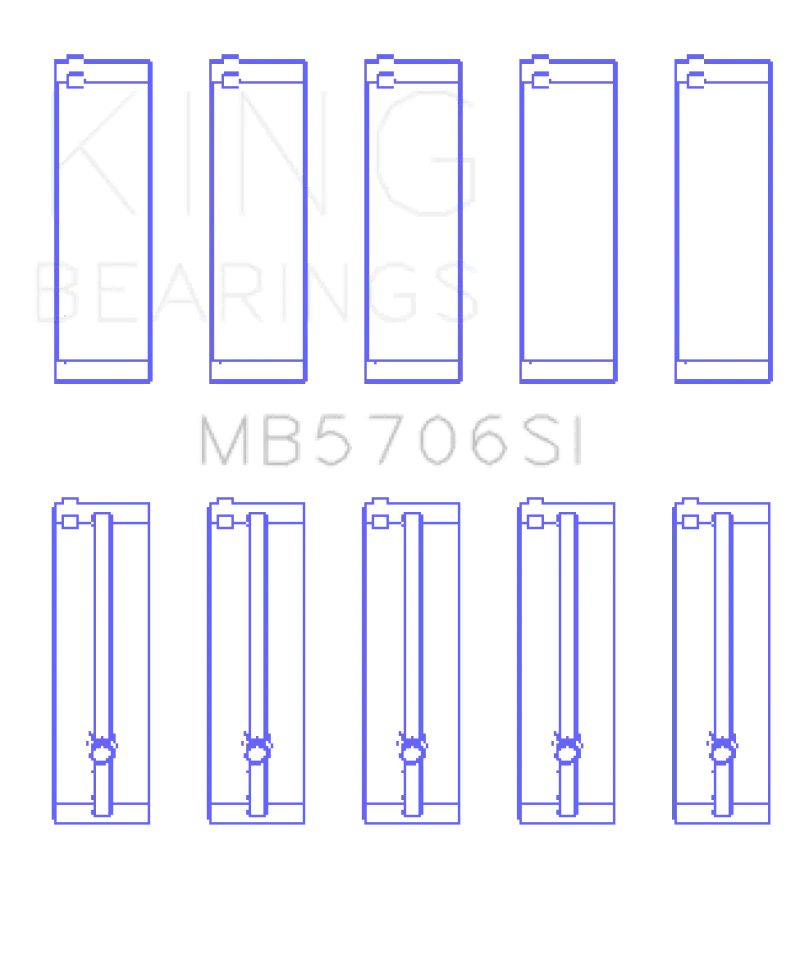 King Racing KINGMB5706SI Hyundai I30 G4FC Main Bearing Set №2