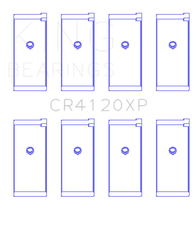 King Racing KINGCR4120XP.026 Mitsubishi 4G63/4G64 7 Bolt 2nd Gen DSM And EVO I-IX (Size 0.025mm) Performance Rod Bearing Set №1