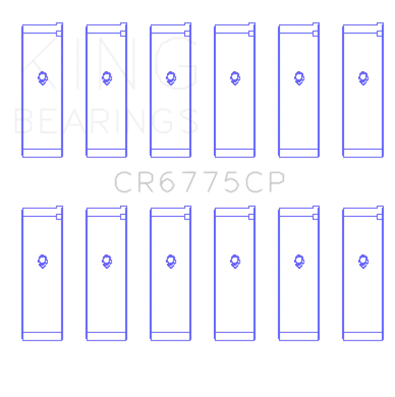 King Racing KINGCR6775CP0.5 Nissan 3.5L VQ35DE 2001-2006 Connecting Rod Bearing Set (6 Pairs) №2