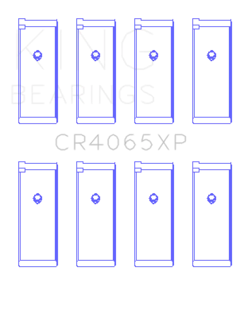 King Racing KINGCR4065XP0.25 Nissan KA-24DE (Size 0.25 Oversized) Performance Rod Bearing Set №1