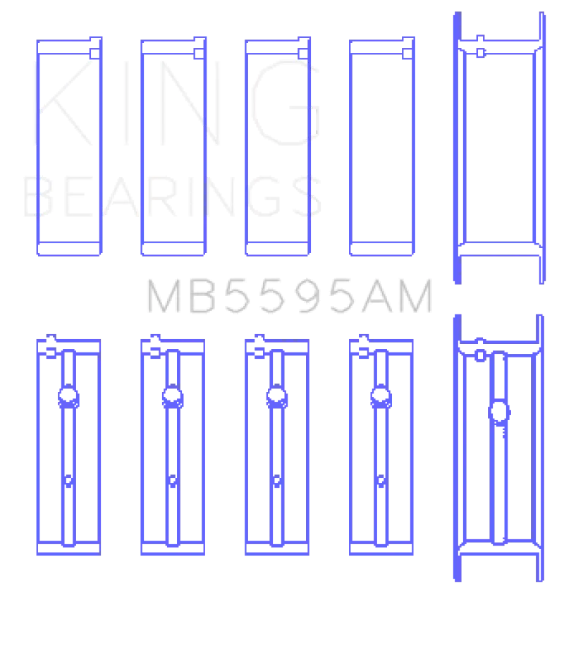 King Racing KINGMB5595AM Nissan KA-24E (Size STD) Main Bearing Set №2