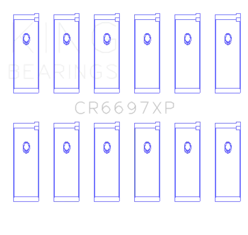 King Racing KINGCR6697XP0.25 Nissan RB25/RB26 (Size 0.25mm) Performance Rod Bearing Set №2