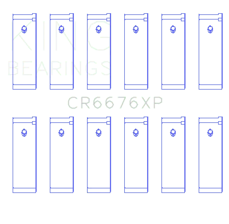 King Racing KINGCR6676XP Nissan VG30DE/VG30DETT/VG30E/VG30T (Size STD) Performance Rod Bearing Set №2