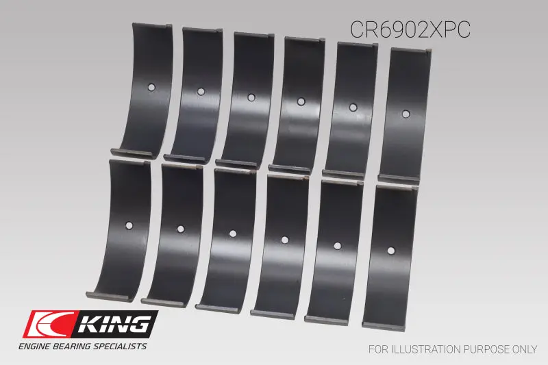 King Racing KINGCR6902XPC0.25 Nissan VQ35HR/VQ37VHR/VR30DTT (Size +.25) PMaxKote Rod Bearing Set №2