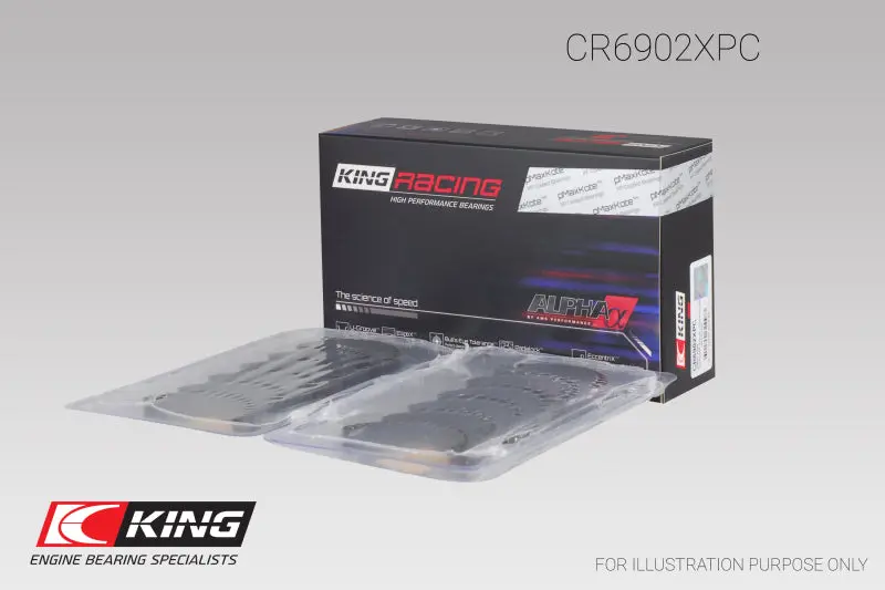 King Racing KINGCR6902XPC0.25 Nissan VQ35HR/VQ37VHR/VR30DTT (Size +.25) PMaxKote Rod Bearing Set №3