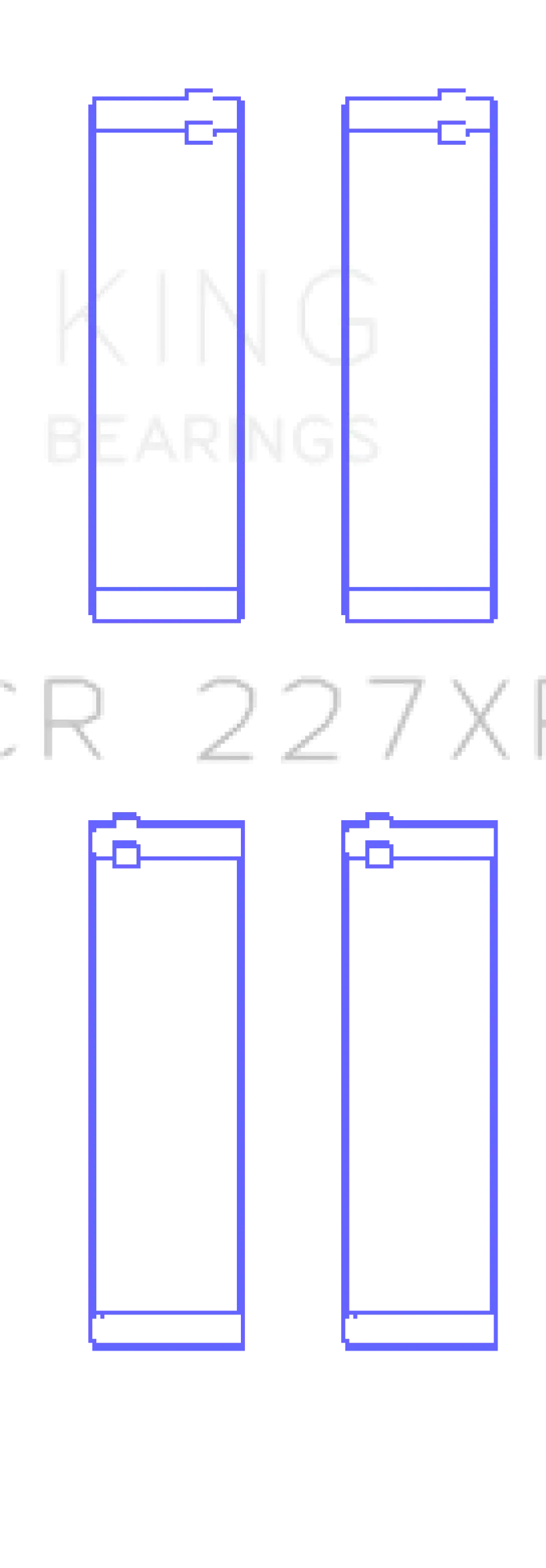 King Racing CR227XPC0.25 Audi R8 4.2L/5.2L/Lamborghini Gallardo/Huracan V10 (Size 0.25 Oversized) Coated Rod Bearing Set №1